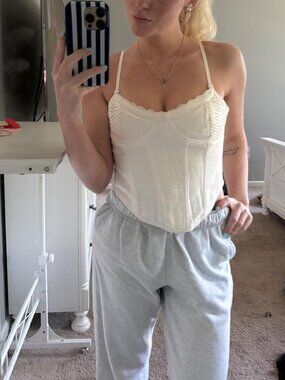 White Fox Boutique Women's White and Cream Corset